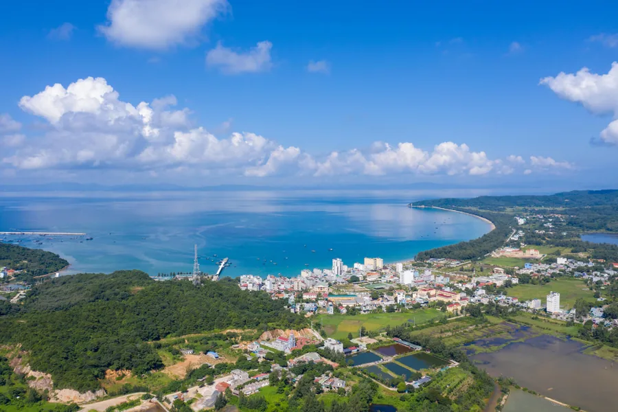 Co To Town And Coast Aerial View — Co To Island