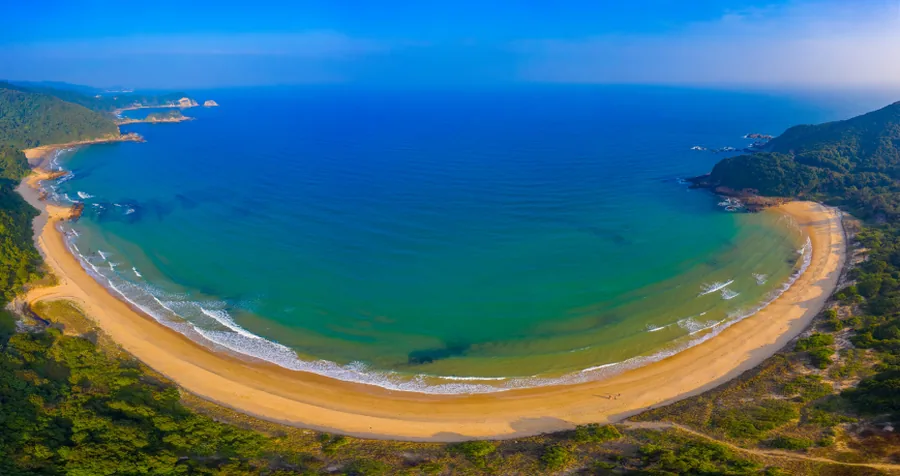 Van Chay Beach Co To Island Aerial — Van Chay Beach