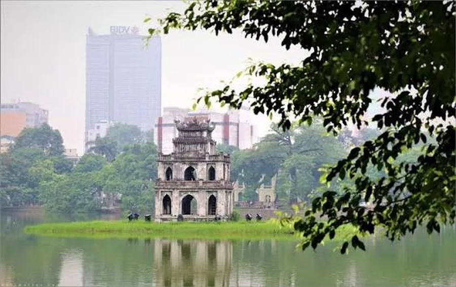 Turtle Tower Hoan Kiem Lake City View — Hanoi